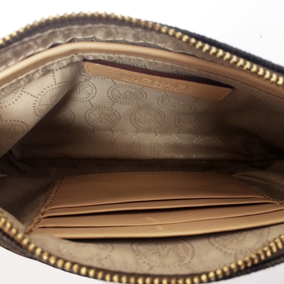 Michael by Michael Kors PVC Brown Monogram Wristlet - Picture 4 of 7